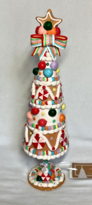 CUPCAKES AND CASHMERE TREE DECOR GINGERBREAD COLORFUL 13.5 INCHES  NWT