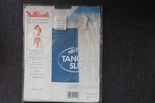 Vintage Bellinda Tanga Slip Feinstrumpfhose Gr. 36-40 Jeans 15 den Neu OVP