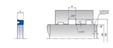 (paquete) Anillo en U de sellado de varilla K33 PU/NBR/POM ID 31mm-35mm (elige dimensiones)