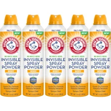 5 Pack Arm & Hammer No White Mess Invisible Spray Powder 7 Ounces Each