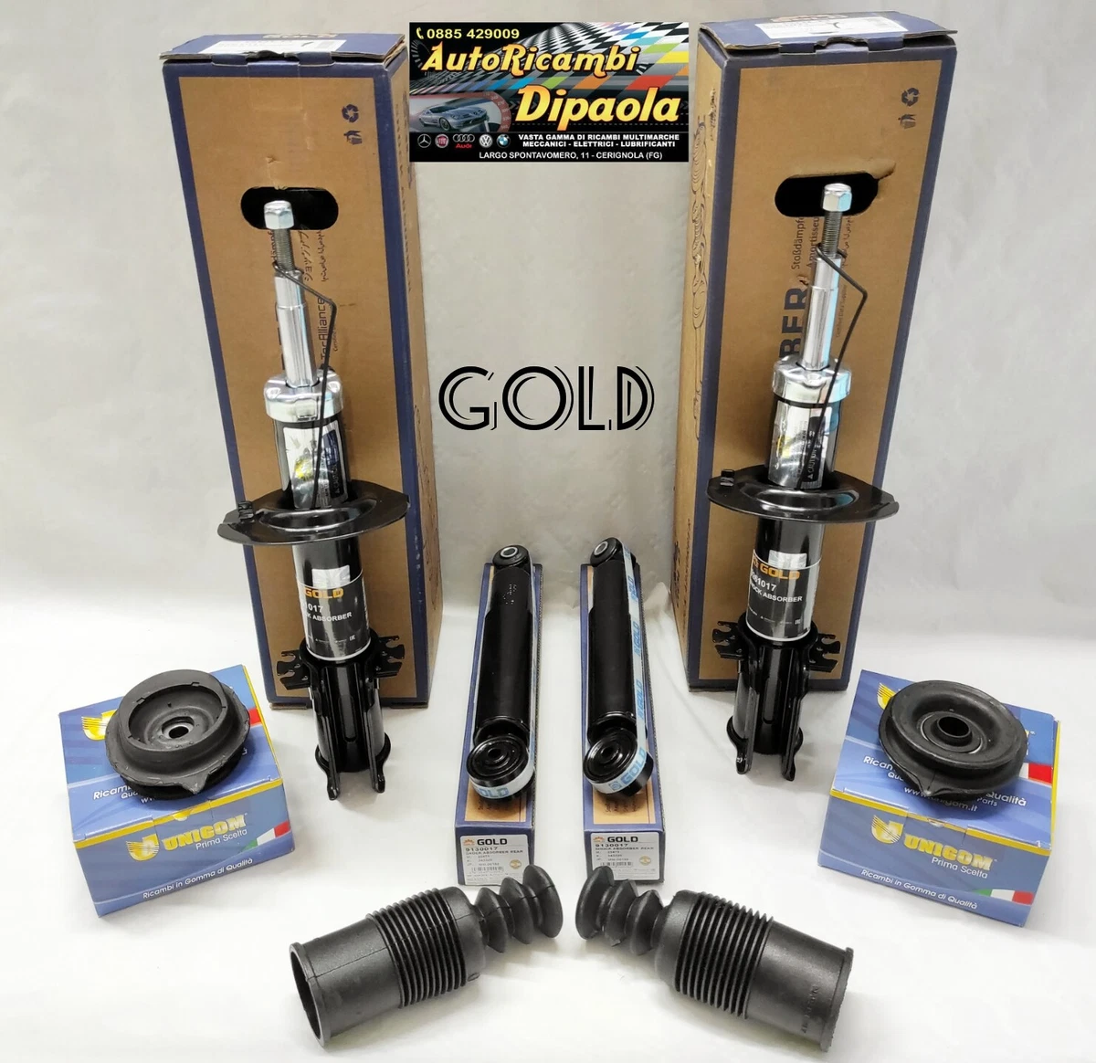 KIT 4 AMMORTIZZATORI COMPLETO CON TAMPONI FIAT PUNTO 188 1.2 1.4 BZ E 1.3 JTD - Foto 10