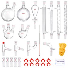 VEVOR Kit de Distillation de Verrerie de Laboratoire 32PCs 1000 mL Boro 3,3
