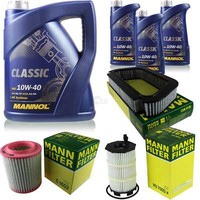 MANN-FILTER Inspektionspaket 8L Mannol Classic 10W-40 FüR Audi A8 4.2 Fsi