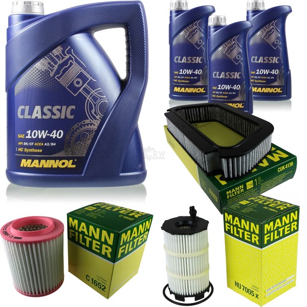 MANN-FILTER Inspektionspaket 8L Mannol Classic 10W-40 FüR Audi A8 4.2 Fsi-image