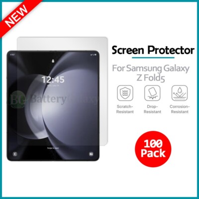 100-Pack LCD Clear Hydrogel Screen Protector for Android Samsung Galaxy Z Fold5