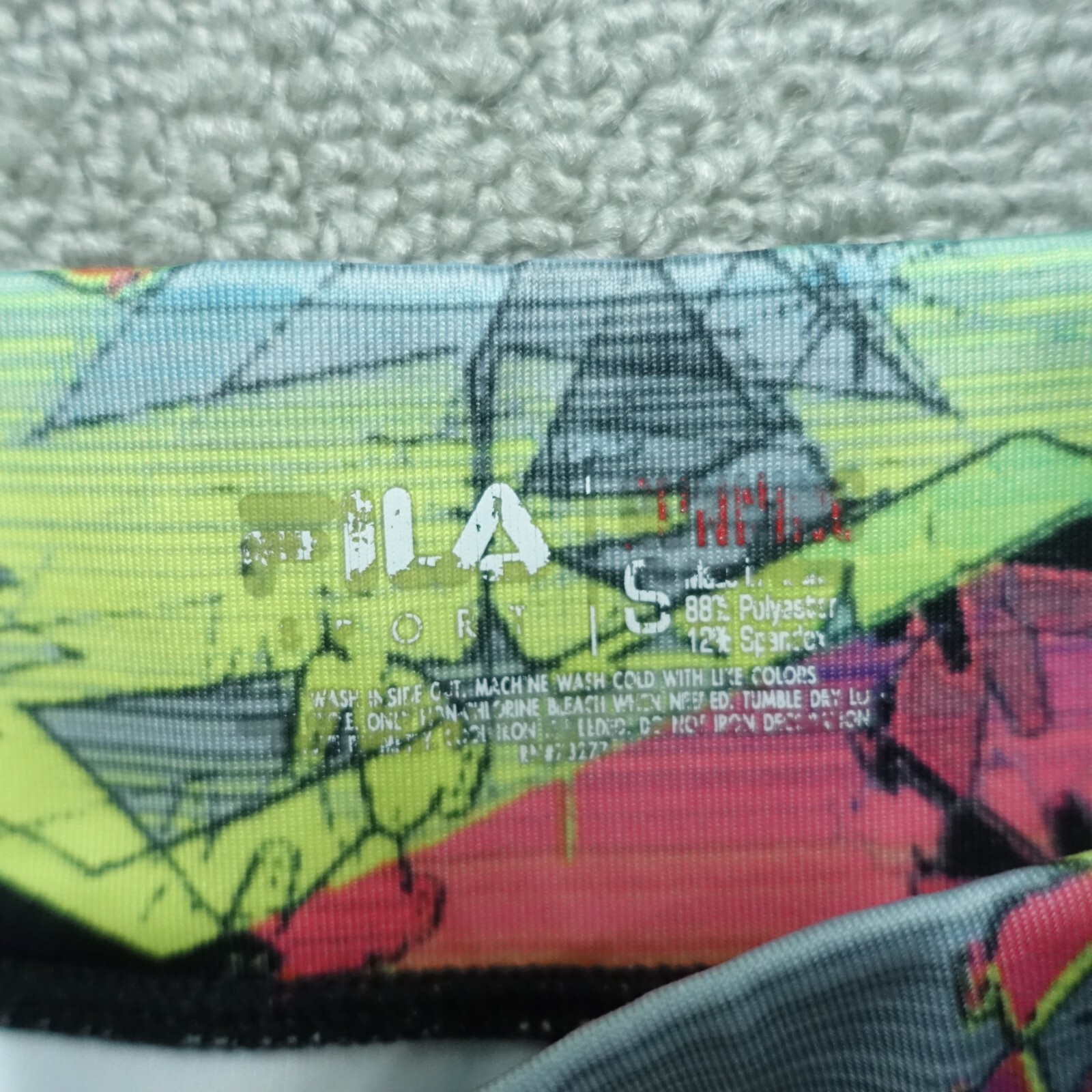 FILA Activewear Leggings Donna Taglia S Multicolore Geometrico Elastico Vita