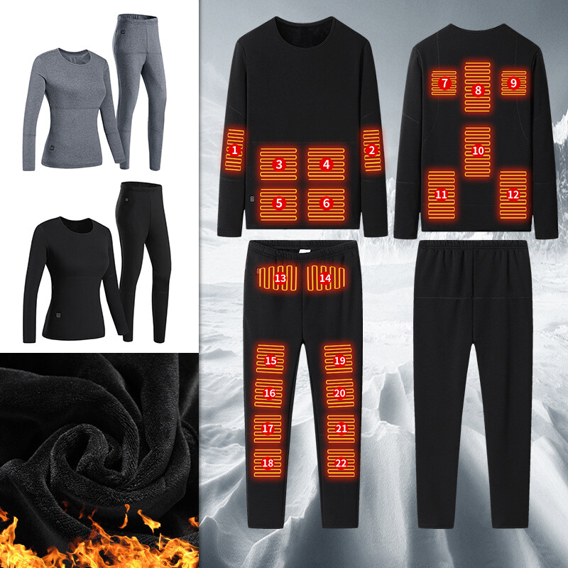 Electric USB Heated Tops Pants Heating Trousers Thermal Elastic