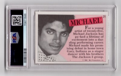 PSA 9 MICHAEL JACKSON 1984 Topps Card Series 1 #21 PINK BACK | eBay