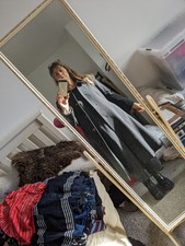 Nuage Grey Wool And Cashmere Coat Size 16