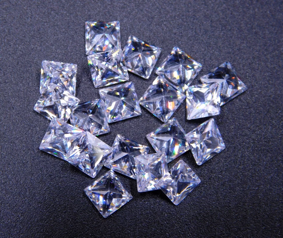 5 MM Lab Created C Z Square Cut Lot Loose Gemstone 19 Cts 20 Pcs P-3467 - Image 3 of 4
