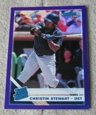 2019 Donruss Holo Purple #32 Christin Stewart RR Rated Rookie - Detroit Tigers