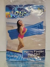 H2O GO Bestway Inflatable Matte Finish Air Mat, 6f x 27 in. / 1.83m x 69cm, Blue