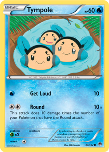 1x Tympole 33/122  XY BREAKpoint Pokemon TCG Card NM