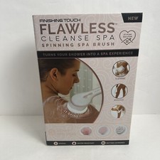 Finishing Touch Flawless Cleanse Spa Spinning Spa Brush w/3 heads Brand New