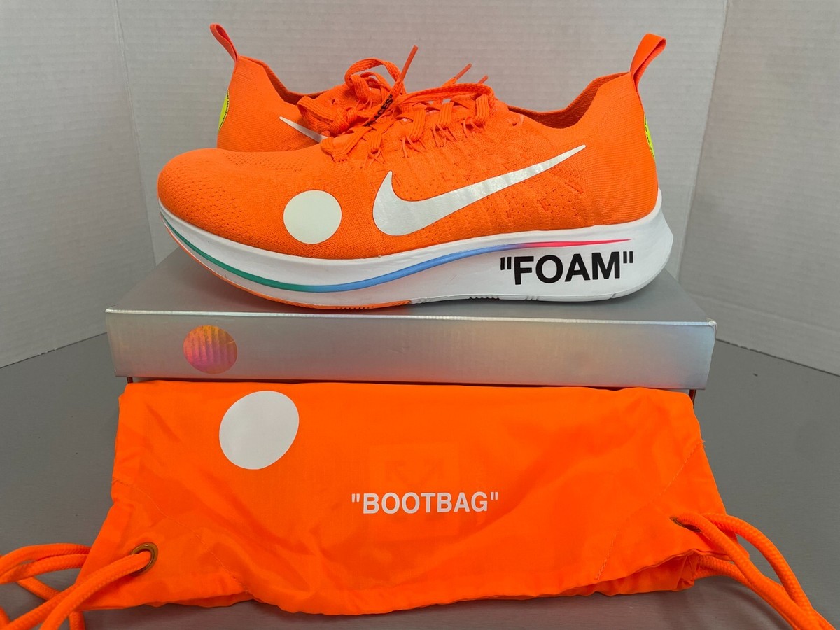 nike off white zoom fly orange