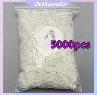 5000 élastiques Orthodontiques Latex 3/16 Pouces – Pour Appareils Dentaires – Lot De 6.5 Oz – Neuf