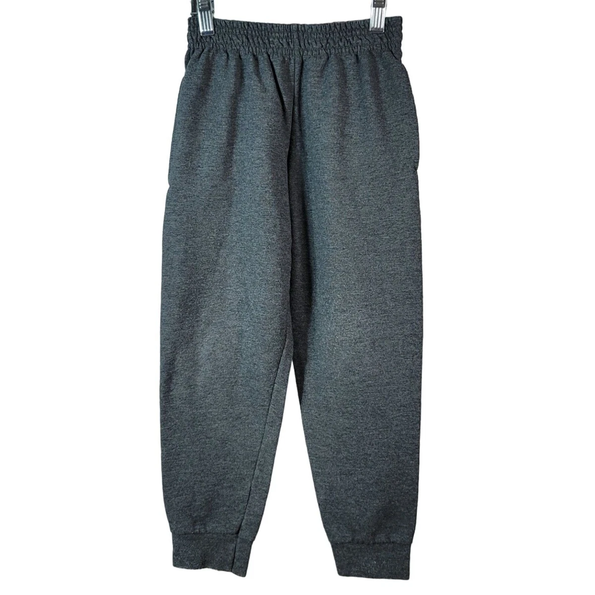 Hanes Boys Fresh IQ Sweatpants Gray Size 6 7 Small Pocket Snug Fit Ankle Pull On