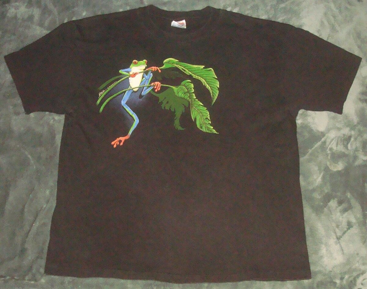 VTG 1991 TREE FROG RED EYE DOUBLE SIDED T SHIRT XL 90s VTG 1991 TREE FROG RED EYE DOUBLE SIDED T SHIRT XL 90s
