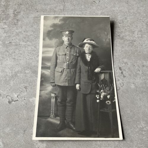 Żołnierze alianccy z I wojny światowej Żołnierz Prawdziwy obraz Pocztówka 1917 - Zdjęcie 1 z 8