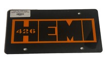 Hemi 426 Black License Plate Auto Tag Laser Cut Inlaid Acrylic Hemi 426 Black License Plate Auto Tag Laser Cut Inlaid Acrylic