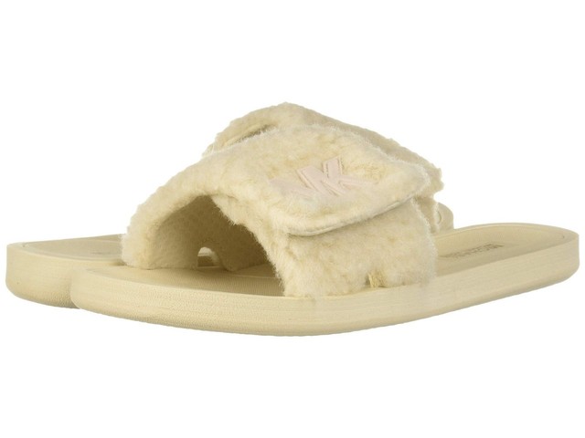mk slippers fur