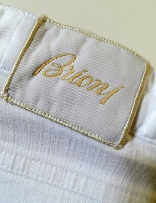 BRIONI WHITE JEANS PANT SIZE 38 R MEDIUM UNISEX MEN WOMEN
