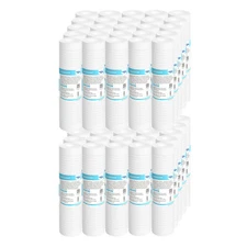 1-50PK 10"x2.5" PP Grooved Sediment Water Filter RO Whole House 0.5/1/5 Micron