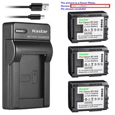 BP-808 CG-800 Battery or Slim Charger for Canon VIXIA HF S200, HF10, HF11, HF20