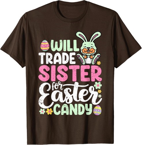 Will Trade Sister For Easter Candy Funny Boys Toddler Kids T-Shirt Hoodie - Picture 12 of 14