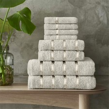 LUXURY 100% EGYPTIAN COTTON TOWEL 8 Piece Bale Set Face Hand Bath Boston Towels
