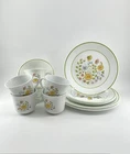 VTG Corelle Spring Meadow Dinnerware Set 20 Piece Service For 4 Plus Creamer