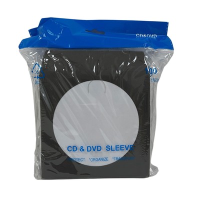 Black Paper CD Sleeves with Window & Flap Lot