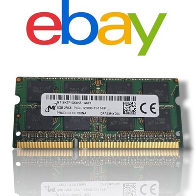 Laptop Arbeitsspeicher Micron 8GB RAM Notebooks 2RX8 PC3L-12800S-11-13-F3 #1566
