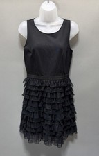 Ann Taylor LOFT Womens 4P Ruffle Lace Tiered Tank Style Mini Flare Dress