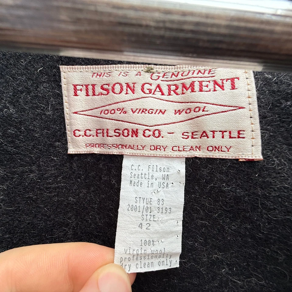 Filson Doble Mackinaw Cruiser Lana Virgen Estilo 83... Foto 2 de 4