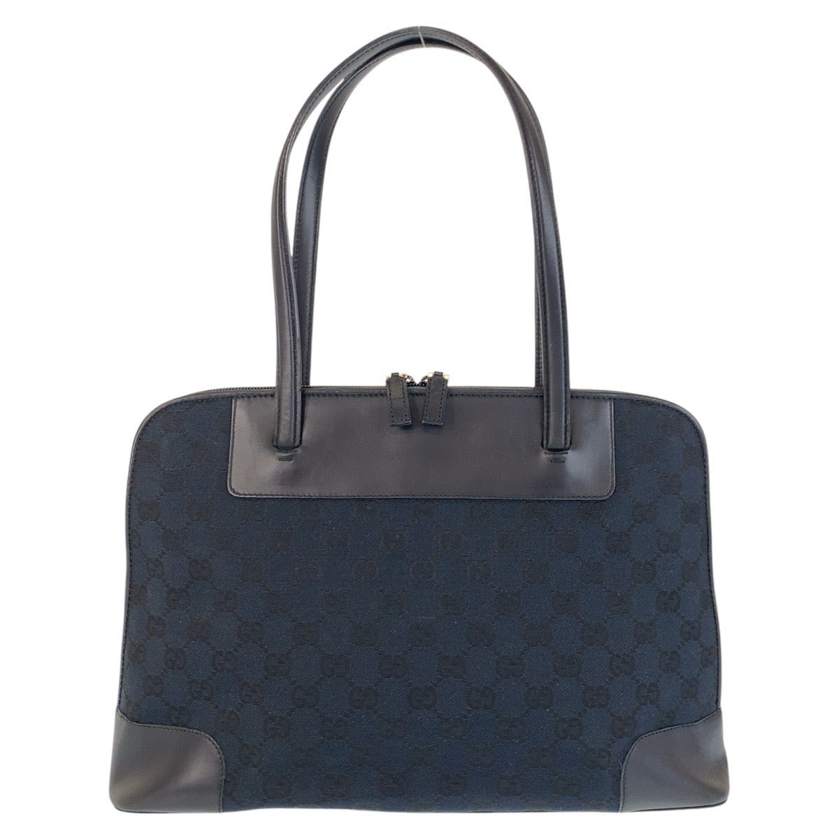 Gucci GG Canvas and Leather 2-Way Tote Bag for Women in Black