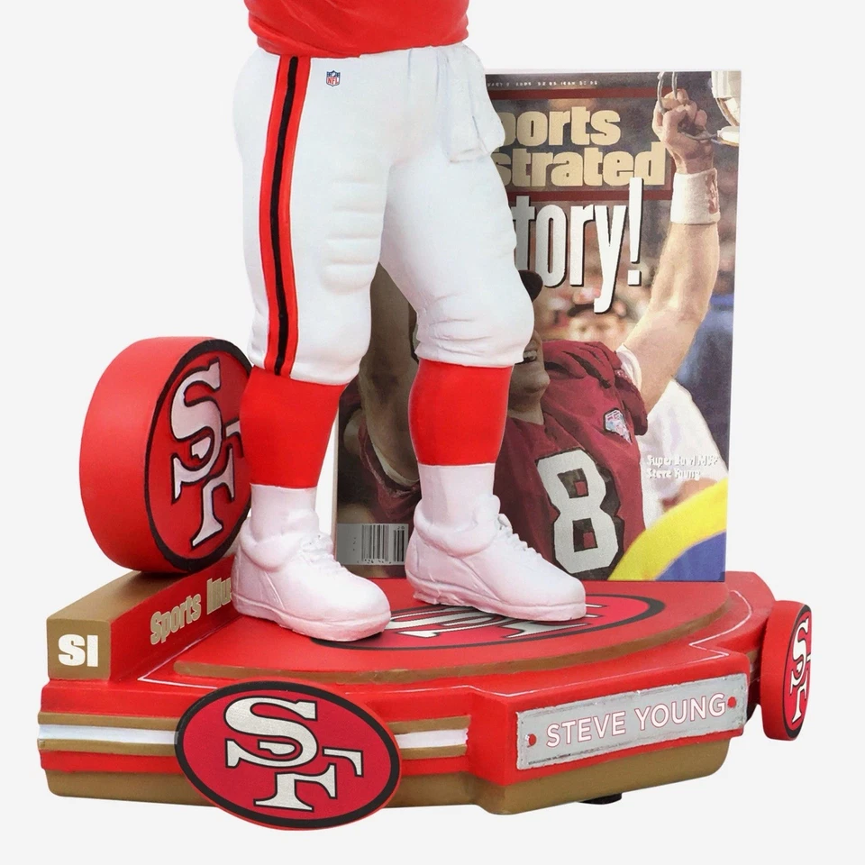 Steve Young San Francisco 49ers Sports Illustrated Cover Bobblehead FOCO NEW NIB - Image 4 of 4