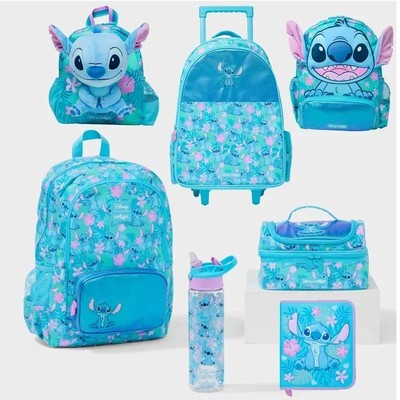 Smiggle Disney Stitch Rucksack, Lunchbag plus Schulutensilien.