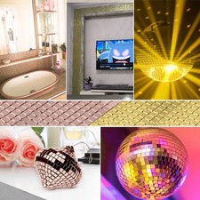100cm 4cm Mirror Glass Mosaic Tile Self-adhesive Wall Sticker Decals Home Decor