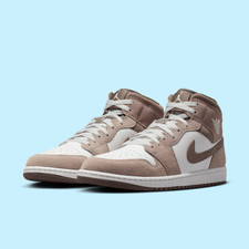 Nike Air Jordan 1 Mid 'Enigma Stone' Brown Grey DQ8426-003 Men's Size 15 Shoes
