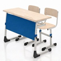 SchulmöBel Set FüR Klassenzimmer Mit Doppelpult Und Zwei StüHlen