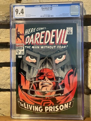 DAREDEVIL 38 CGC 9.4 (3/68) OW/W pages, vs Dr. Doom pt. 2 (HTF in high grade)