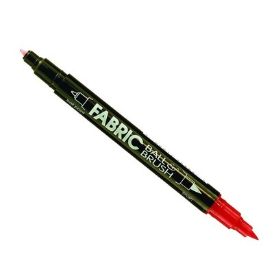 Uchida 122-C-2 Marvy Fabric Ball and Brush Marker, Red,Art Pens & Markers