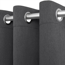 2-Panels Cozlo Blackout Curtains for Bedroom with Grommet Black Out Room Dar...
