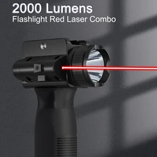 USB rechargeable Red Laser Sight with 2000 Lumens Tactical Flashlight for Rifle