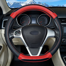 D Shape Steering Wheel Cover For Dodge Flat Bottom Nappa Leather 15 Blackred D Shape Steering Wheel Cover For Dodge Flat Bottom Nappa Leather 15 Blackred