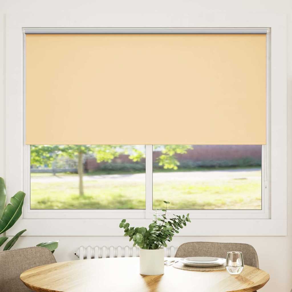Tenda a Rullo Tradizionale Beige 144x175 cm | Tessuto Spesso Oscurante