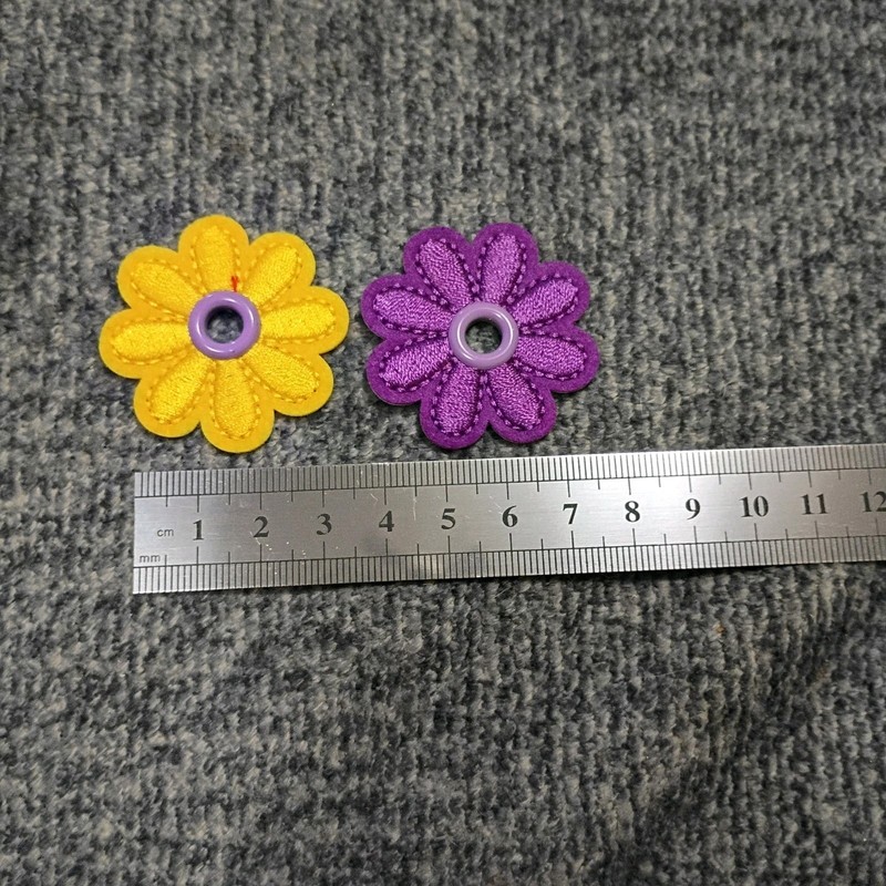Skate Lace Charm Roller Skate Shoe Lace Charm Yellow Daisy And Purple Daisy 