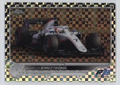 2022 Topps Chrome Formula 1 F2 Cars Checker Flag Refractor Marcus Armstrong 1a1r