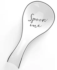 Njcharms Ceramic Spoon Rest for Stove Top, Porcelain Spoon Holder, Large Utensil